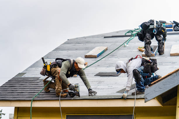 Professional Gutter Installation technician working in Franklin, CA